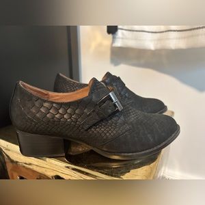 Jeffrey Campbell buckle leather heels